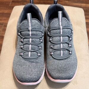 Athletic Works Gray and Pink Athletic Shoes 7W EUC